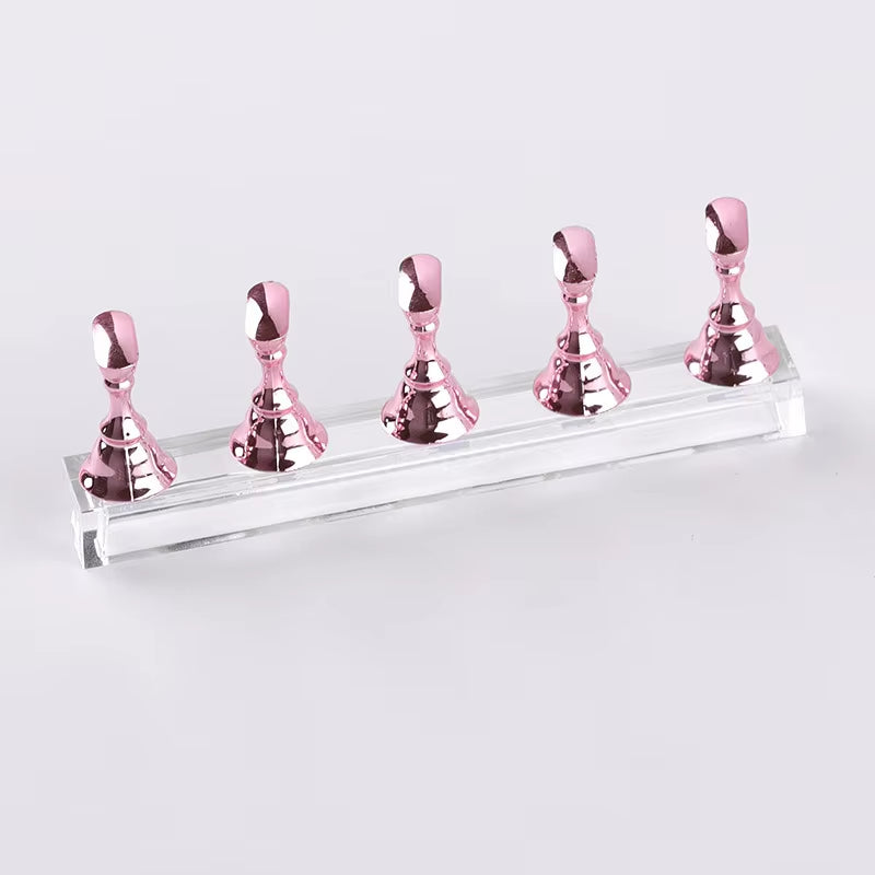 5Pcs/Set Magnetic Nail Holder  Practice Stand Base For Nail Art Display 