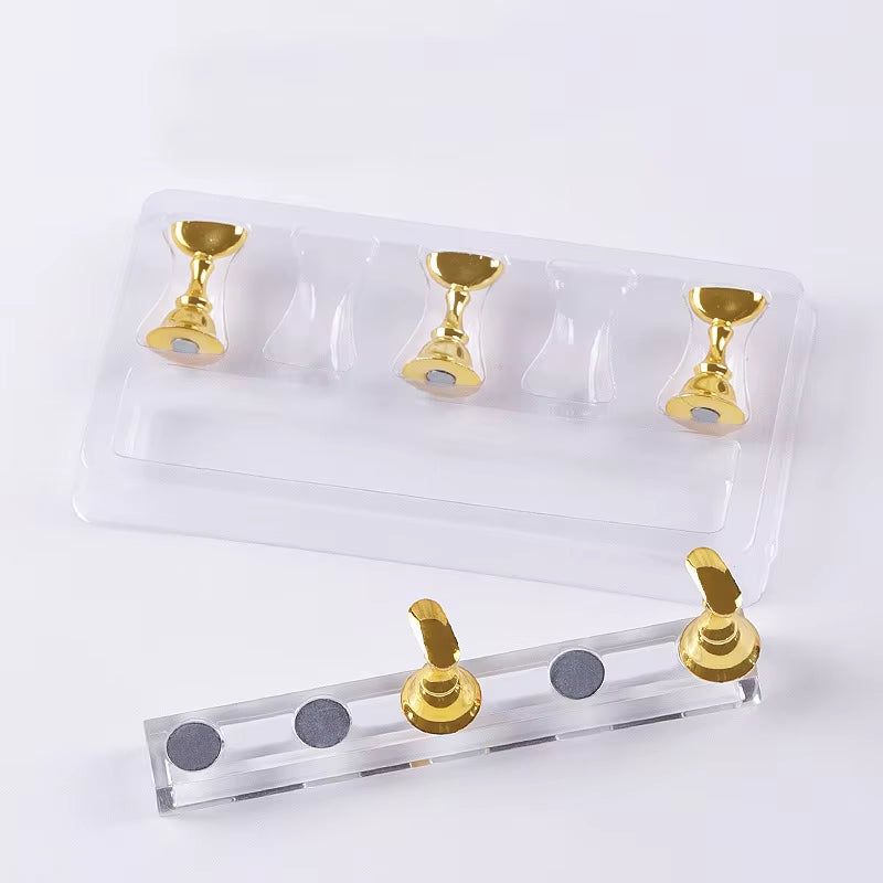 5Pcs/Set Magnetic Nail Holder  Practice Stand Base For Nail Art Display 