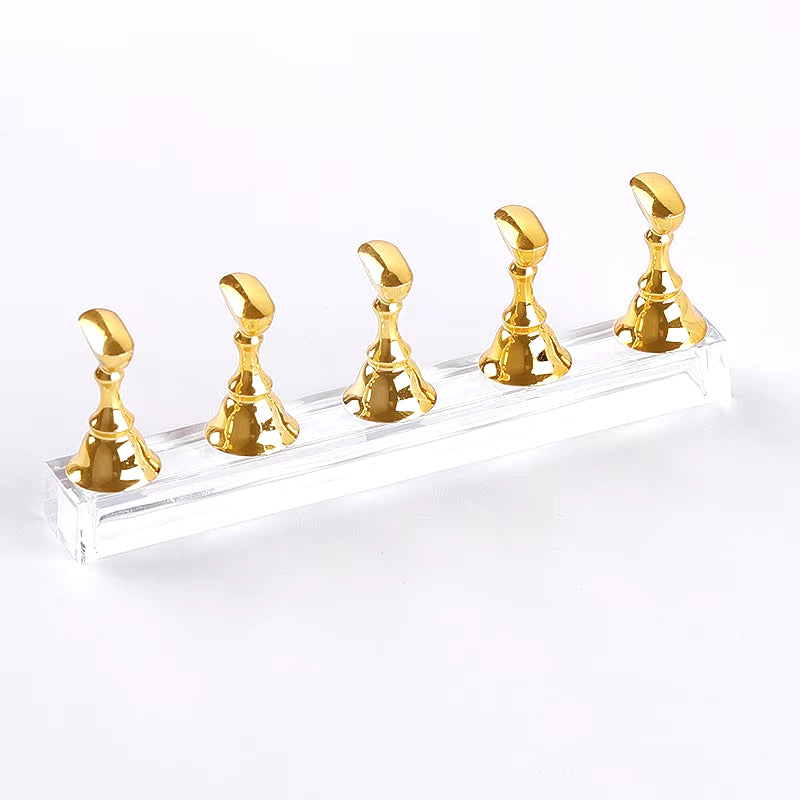 5Pcs/Set Magnetic Nail Holder  Practice Stand Base For Nail Art Display 