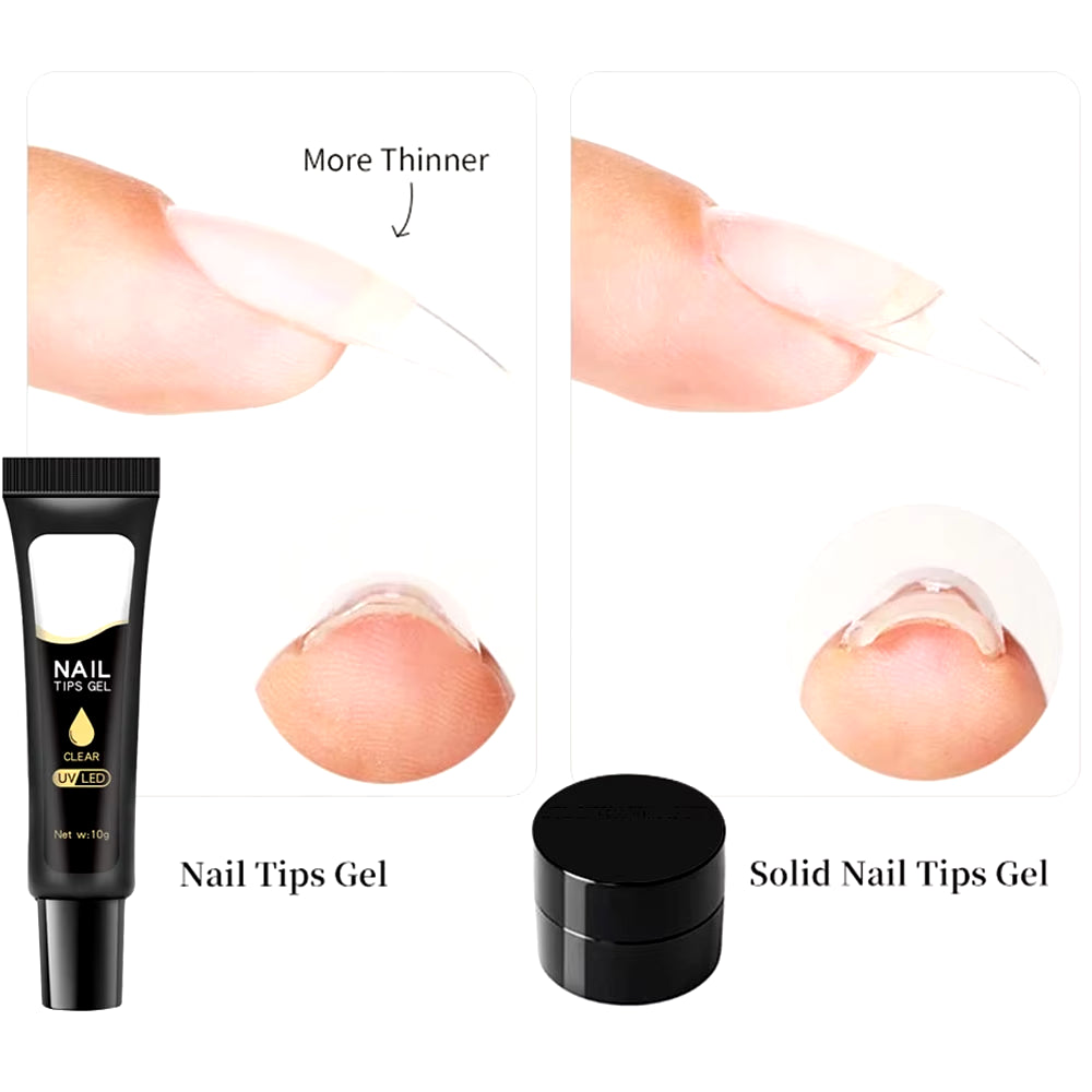 10G UV/LED Nail Glue Gel UV S Ahesive Solid Tube Nail Tip Glue Gel Polish Bonder Manicure Supplies