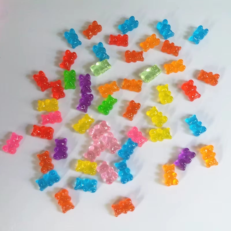 50PCS 3D Kawaii Candy Gummy Bear 3D Kawaii 