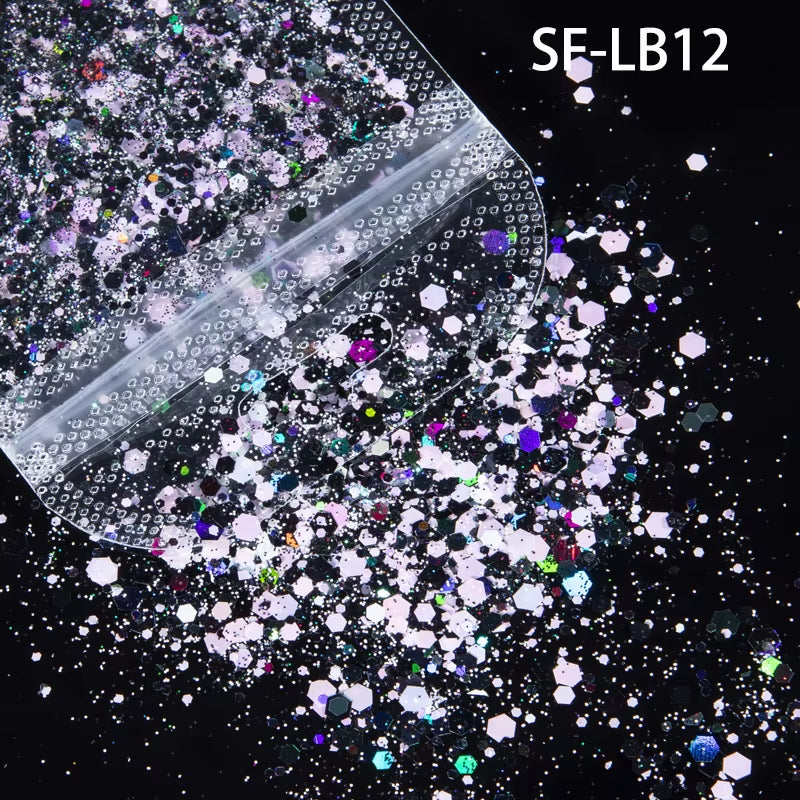 1 Bag Mix Glitter & Flakes For Nails Art 