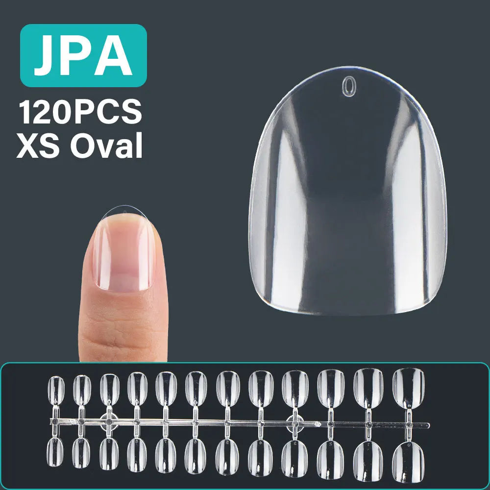 120Pcs False Nails Extension Tips L/M/S/XS Coffin Square Almond Press On Gel X Tips