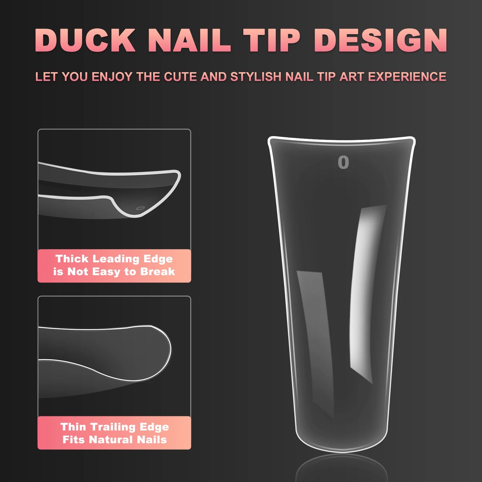 Duck Nail Tips - 120Pcs Extra Long Duck 