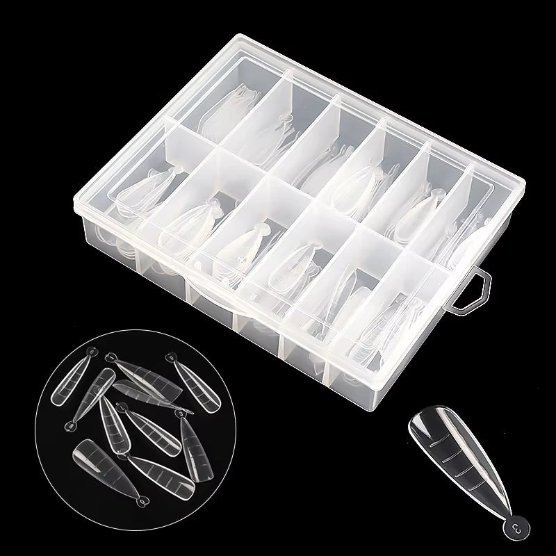 120Pcs Dual Forms Poly Building Gel Mold Nail Form Extension Builder UV