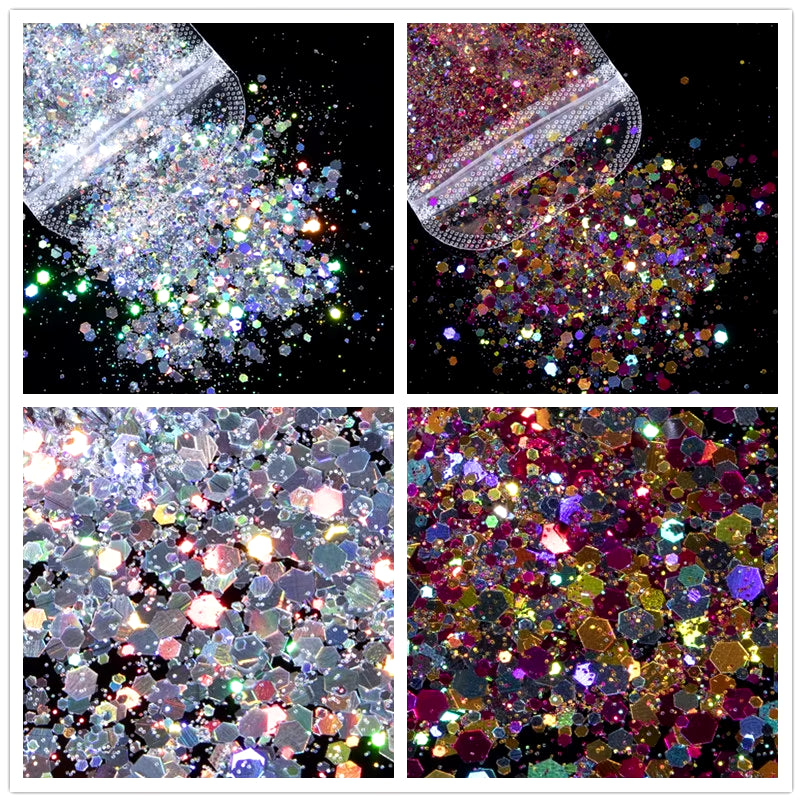 1 Bag Mix Glitter & Flakes For Nails Art 