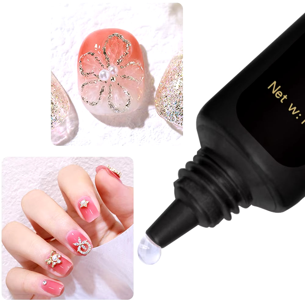 10G UV/LED Nail Glue Gel UV S Ahesive Solid Tube Nail Tip Glue Gel Polish Bonder Manicure Supplies