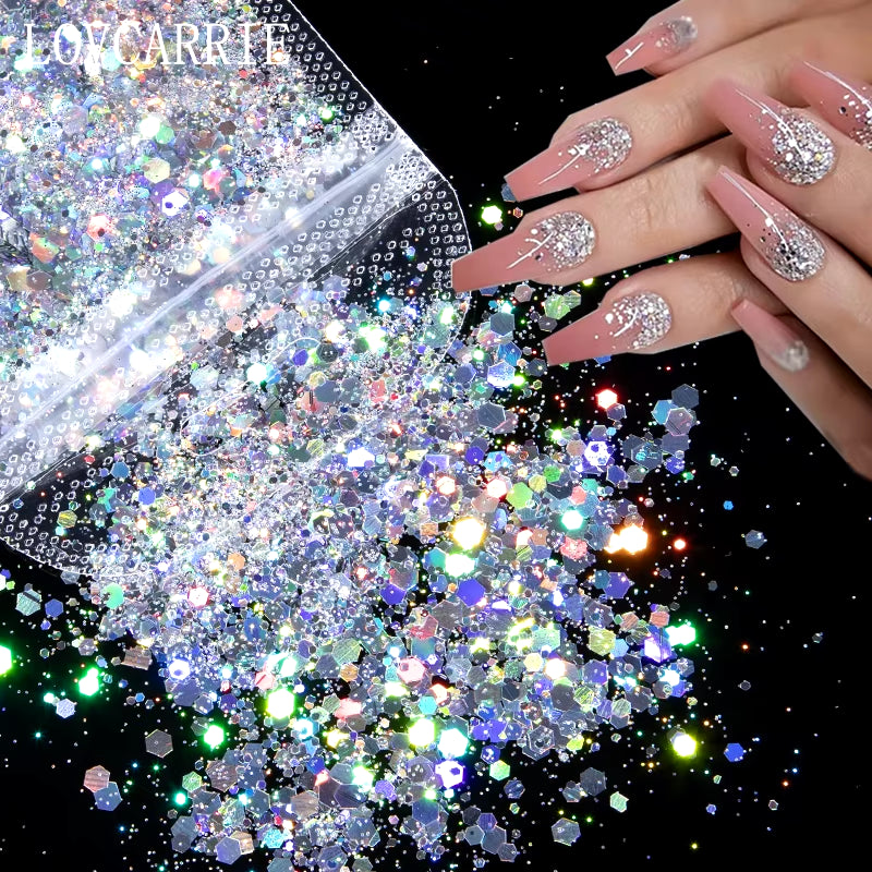 1 Bag Mix Glitter & Flakes For Nails Art 