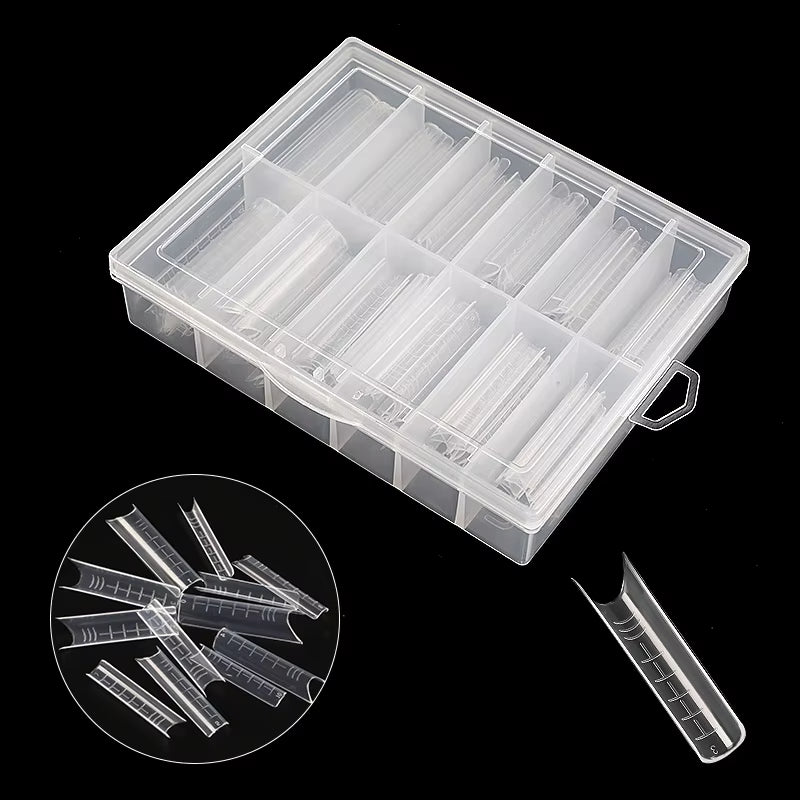 120Pcs Dual Forms Poly Building Gel Mold Nail Form Extension Builder UV