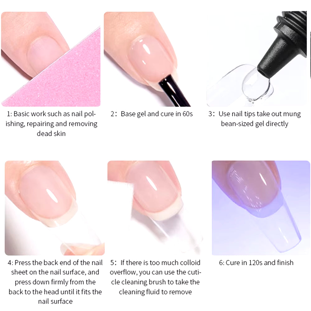 10G UV/LED Nail Glue Gel UV S Ahesive Solid Tube Nail Tip Glue Gel Polish Bonder Manicure Supplies