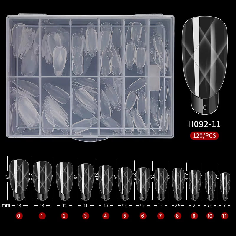 120Pcs Dual Forms Poly Building Gel Mold Nail Form Extension Builder UV