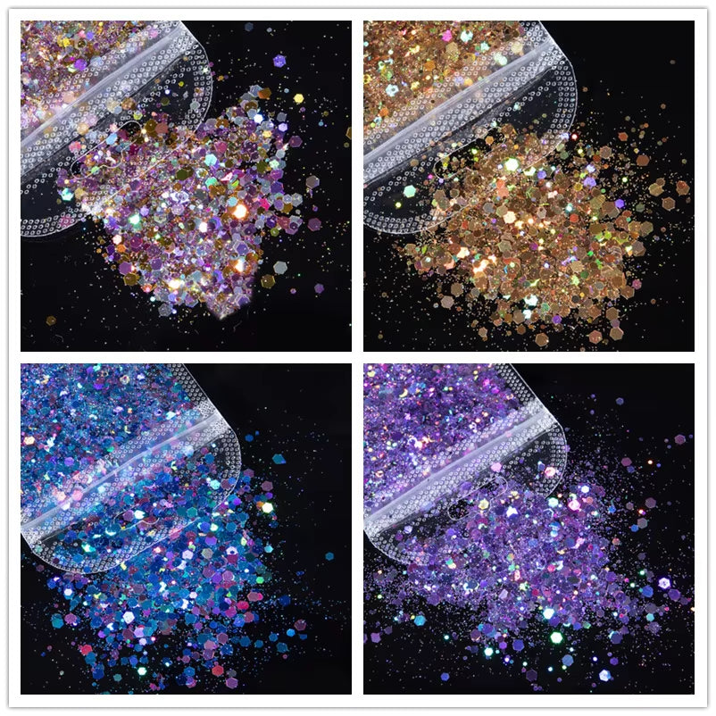 1 Bag Mix Glitter & Flakes For Nails Art 